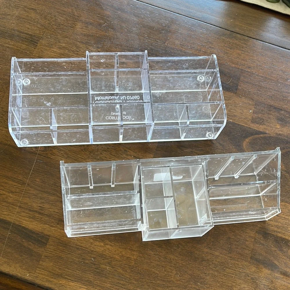Clear plexiglass organizers